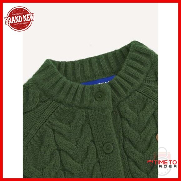 Chunky Cable Knit Oversized Cardigan Sweater Women's Open Front Long Sleeve - Picture 7 of 7